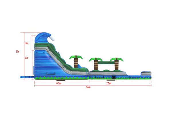 Blue Lagoon water glijbaan 14m 2025 - Afbeelding 2